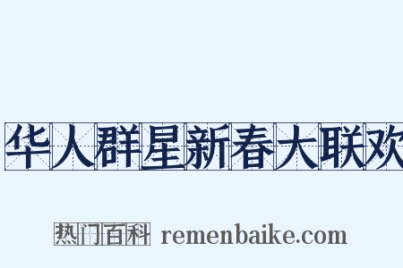 华人群星新春大联欢是什么意思的图片